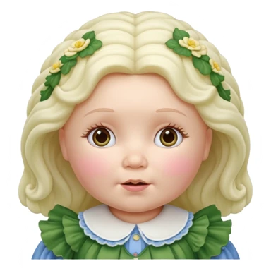 Cabbage patch face sticker