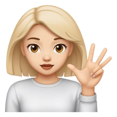 Sassy girl moving hand like shuuuu sticker