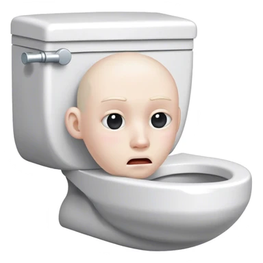 Human Head in a toilet  sticker