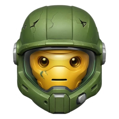 Full-face helmet master chief sticker