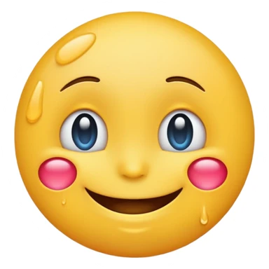 cartoon smiling emoji with tears of joy, colorful and cheerful, no text, suitable for WhatsApp and Instagram sticker