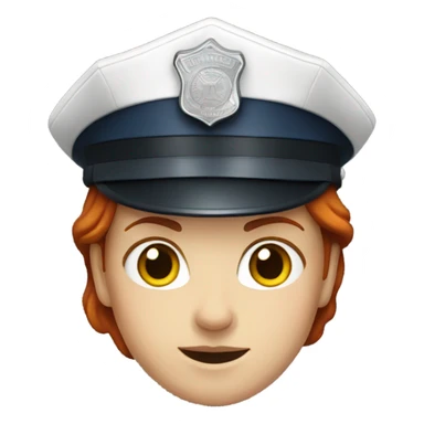 Redheear police woman sticker
