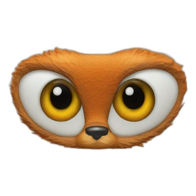 fox eyes, 3d, plastic texture sticker