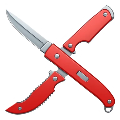 Foldable Pocket Knife red sticker