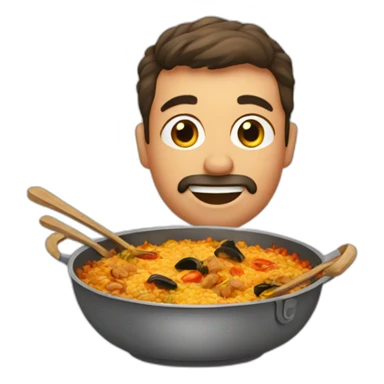 david eating paella sticker