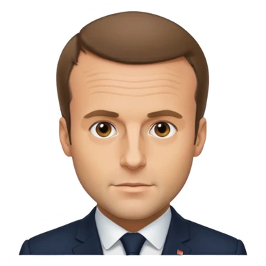 met plus de détails surtout au niveau de la hairline pour Macron  sticker