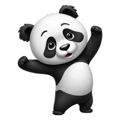 a panda doing a dab sticker