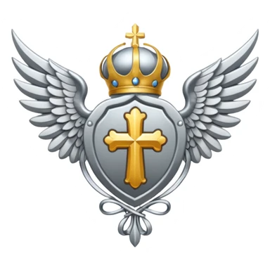 Holy Saint  Emblem with Silver wings sticker