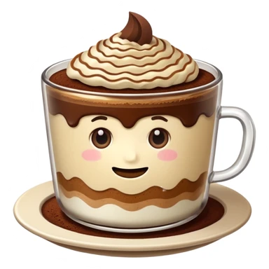 Tiramisu with face sticker