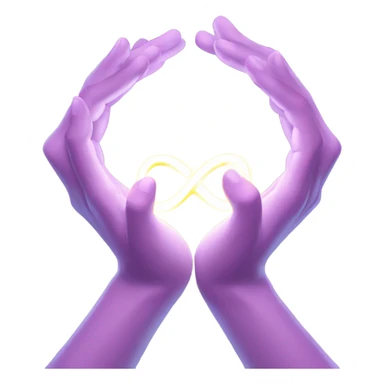 Fair coloured hands holding infinity  sticker