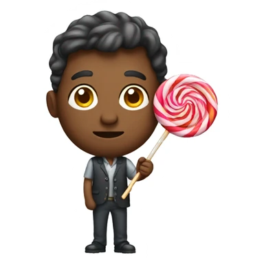 Man holding lollipop  sticker