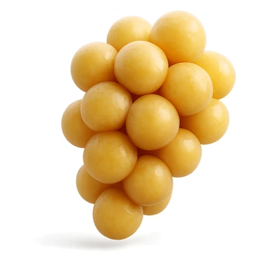 CELLULA DI GRASSO (ADIPOCITA) GIALLA A GRAPPOLO, IPERREALISTICI 4K, FLUTTUANO IN ARIA sticker