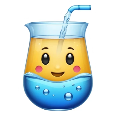 copo com água com gás sem rosto sticker