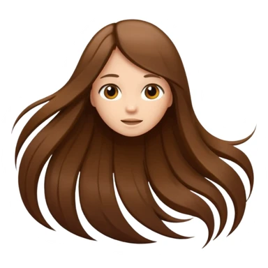 Just a long hair flowing without face only straight hair sticker