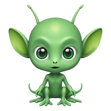 Cute full bodied alien sticker