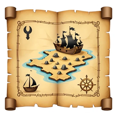 carte au trésor sticker