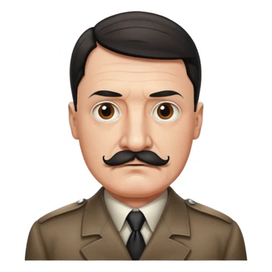 Hitler with square mustache sticker