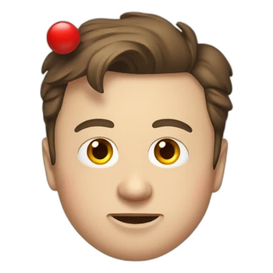 elon musk with red nose sticker