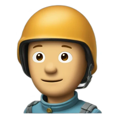 Tintin with helmet sticker