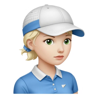 women golfer sick profile sticker