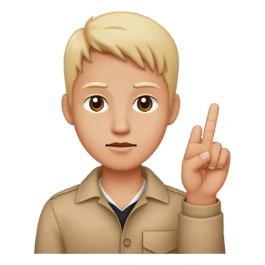 Person with middle finger  sticker