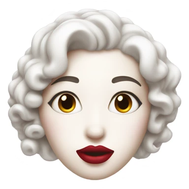 Lipstick Face covered in milk liquid sticker