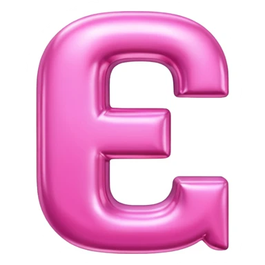 mix color pinks 3d letter p sticker