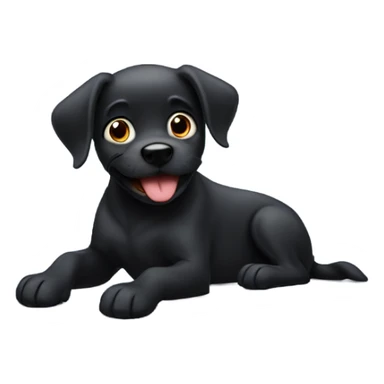 Black Dog being naughty sticker