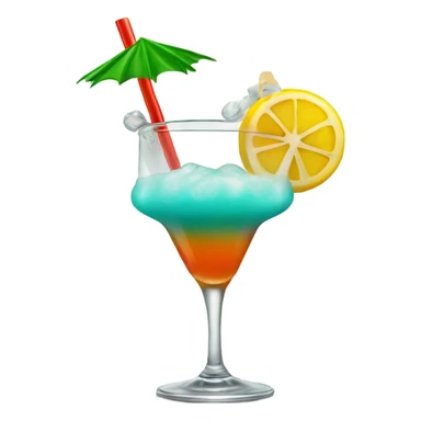 cocktail with foam sticker