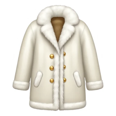 White Fur coat sticker