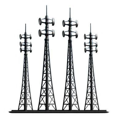 3 TORRES DE ANTENA DE ESTAÇÃO RÁDIO BASE sticker