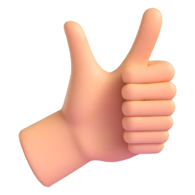 a thumbs up hand sticker