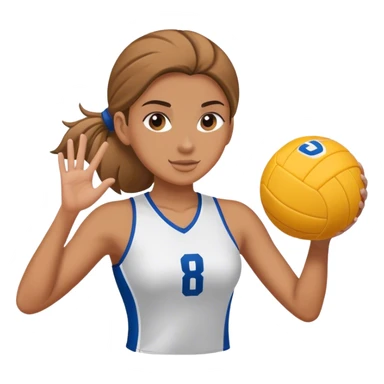 A girl pumping a volleyball  sticker
