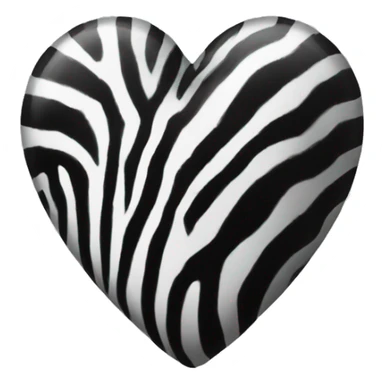 Zebra heart sticker