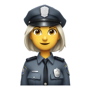 grey rabbit policegirl sticker