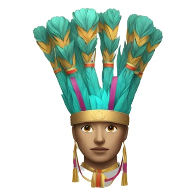 3 cylinders (headdress) with colored ribbons sticker