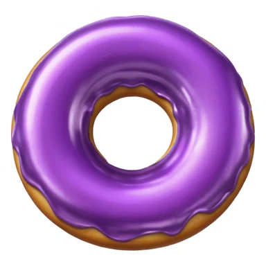 metallic purple donut shaped candy sticker