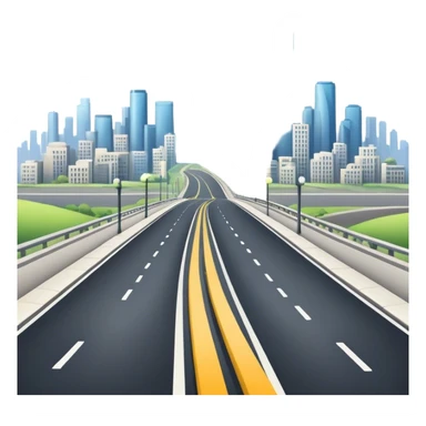 Road leading to a city sticker