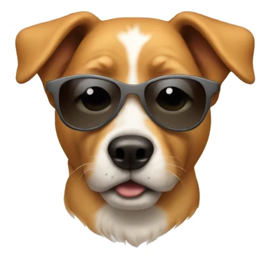 Dog in sunglasses sticker