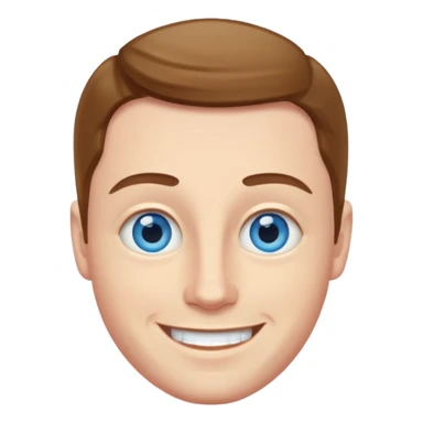 John Hendy with blue eyes sticker