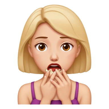 woman choking herself sticker