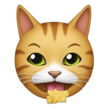 cat eating website sticker