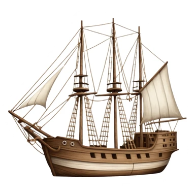 An old ship with masts and sails sticker