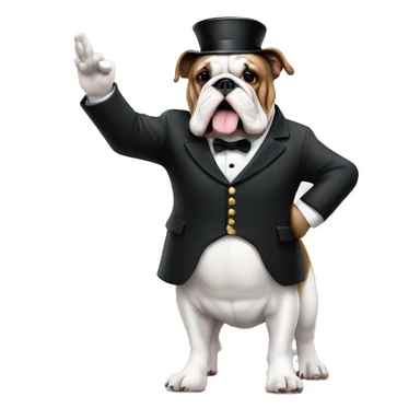 english bulldog conductor music sticker