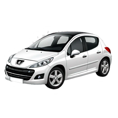 Peugeot 207 whie sticker