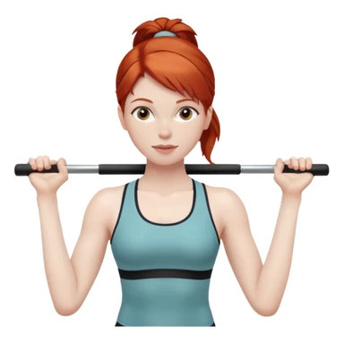 pilates girl whit redhead  sticker