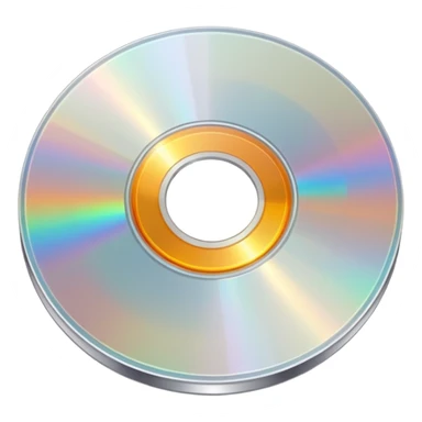 белый светящийся CD-диск, no background sticker