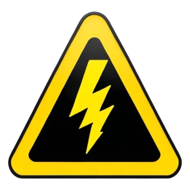 high voltage electricity lightning bolt warning sign sticker