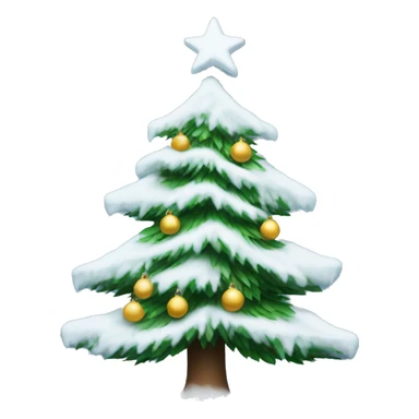 Snowy Christmas tree sticker