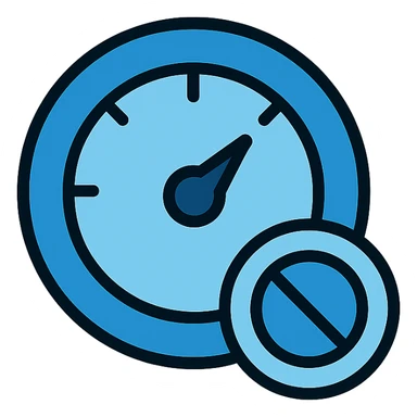 Zero Throttling icon, modern, shades of blue sticker